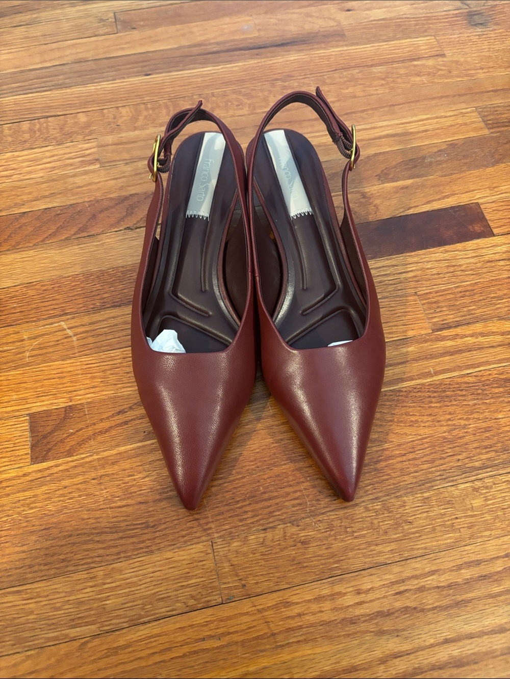 Franco Sarto Burgundy Slingback Heels
